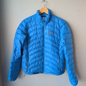 Patagonia Lightweight Blue Quilted Down Jacket